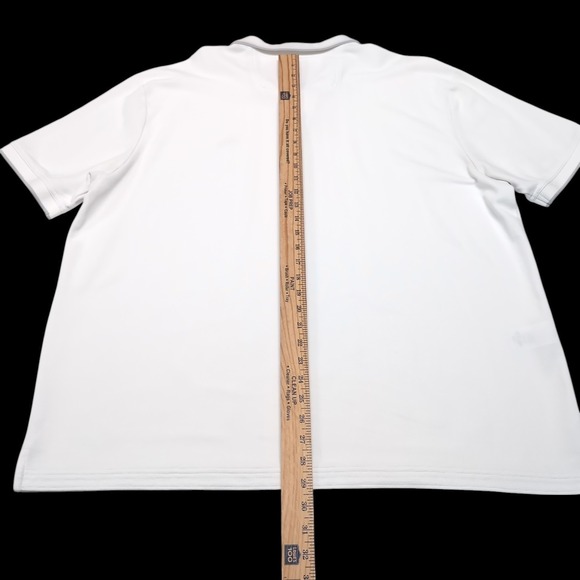Tommy Bahama IslandZone Polo Shirt Mens XXL 2XL White Supima Cotton Blend V-Neck - Picture 11 of 12